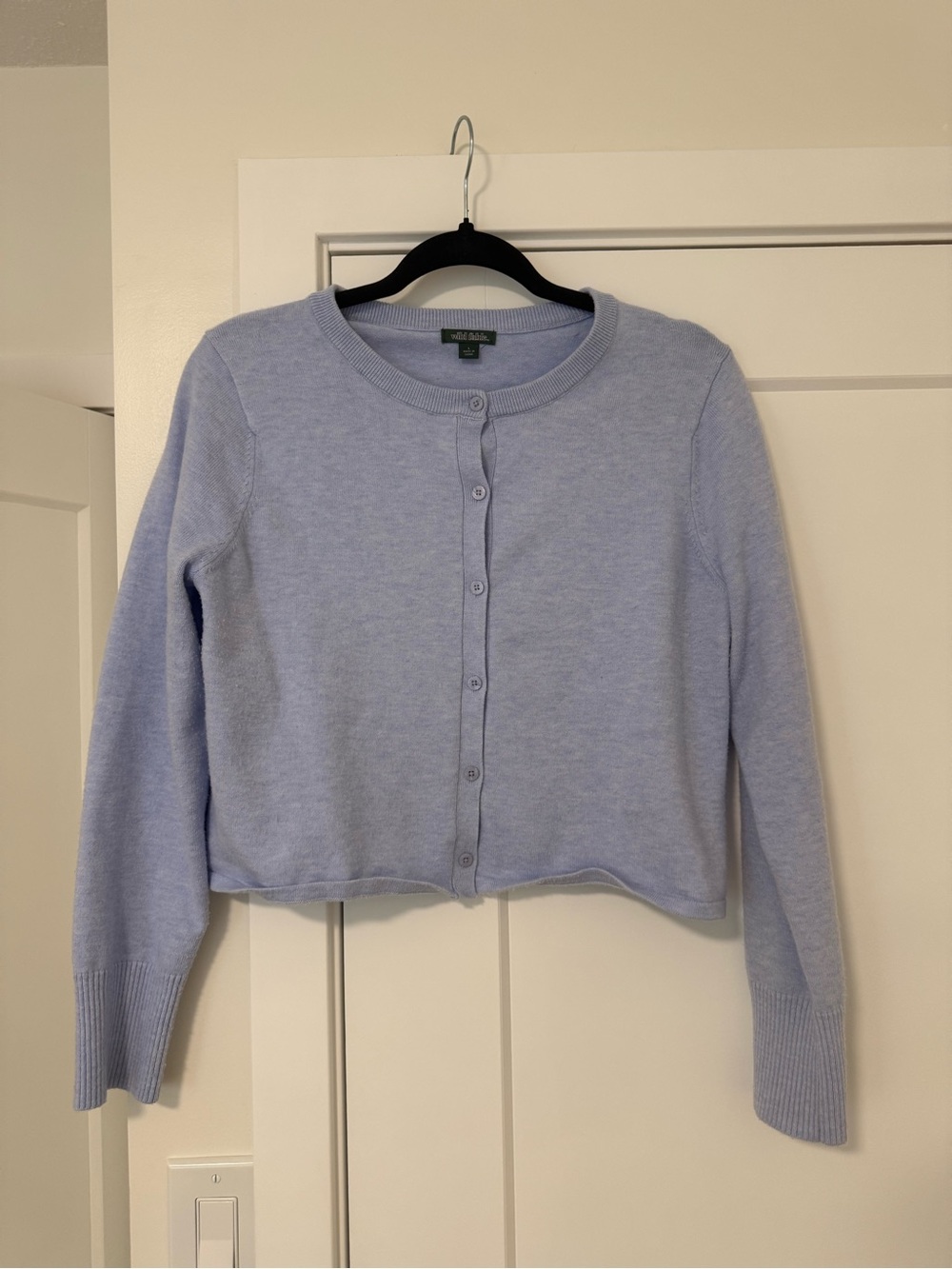 wild fable Light Blue Cropped Button Cardigan
